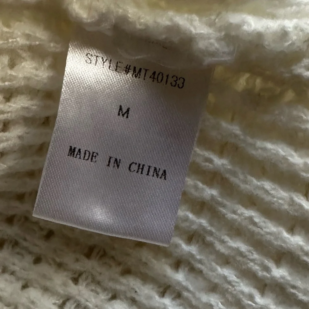 Mello Floral Knit Women's Sweater - White - Picture 15 of 15